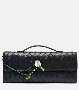 Клатч Andiamo Intrecciato из кожи Bottega Veneta, Ardois/Daisy Flow-Mb
