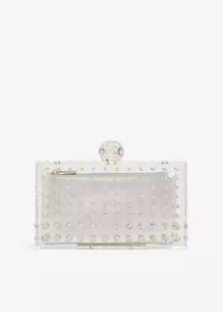 Клатч Aquazzura Tequila, серебряный