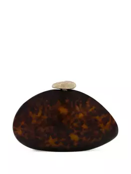 Клатч Ariel черепаховой расцветки Benedetta Bruzziches, коричневый