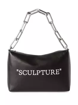 Клатч Block Pouch Quote OFF-WHITE, черный