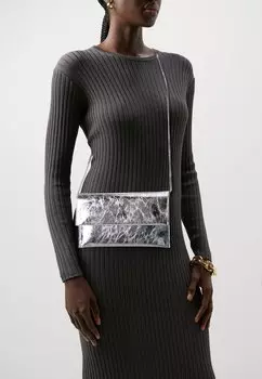 Клатч BORSA BAG Patrizia Pepe, серебристый