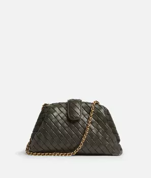 Клатч Bottega Veneta, нейтральный/серо-зеленый