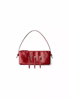 Клатч BUCKLED Bershka, красный