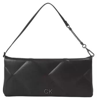 Клатч Calvin Klein "RE-LOCK QUILT WRISTELET CLUTCH" с фирменной этикеткой, цвет Ck Black