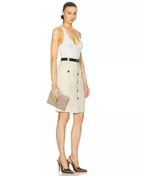 Клатч Cassandra с клапаном Saint Laurent, цвет Dusty Grey