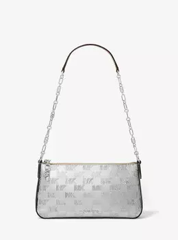Клатч-цепочка Empire среднего размера с лакированной цепочкой Michael Kors, серебряный