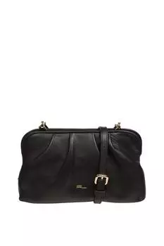 Клатч через плечо из кожи наппа 'Halsey' Pure Luxuries London, черный
