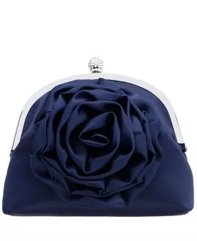 Клатч через плечо с цветочным декором и оправой Nina