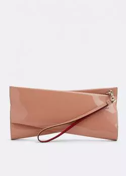 Клатч CHRISTIAN LOUBOUTIN Loubitwist clutch, бежевый