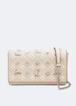 Клатч CHRISTIAN LOUBOUTIN Paloma clutch, бежевый