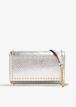 Клатч Christian Louboutin Paloma, серебряный