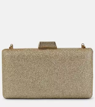 Клатч Clemie с блестками Jimmy Choo, золотой