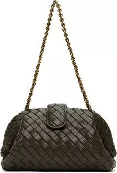 Клатч цвета хаки Teen Lauren 1980 Bottega Veneta