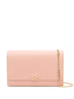Клатч Elisabetta Franchi с логотипом, розовый