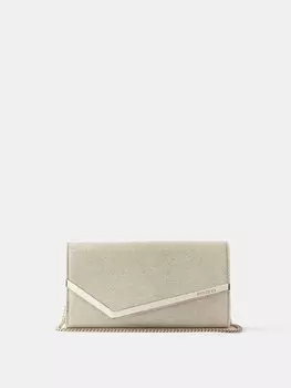 Клатч emmie с блестками Jimmy Choo, золото
