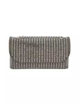 Клатч faina, цвет silver black