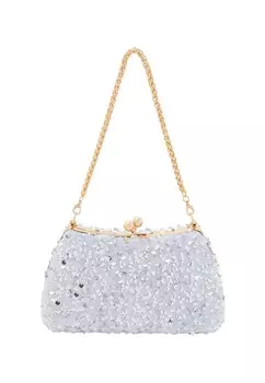 Клатч faina Elegant, серебряный