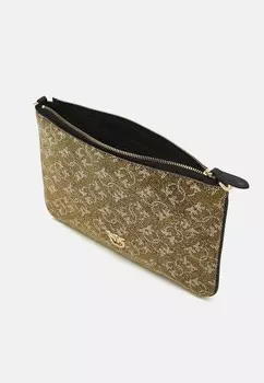 Клатч FLAT CLASSIC MONOGRAM FULL STRASS Pinko, золотой