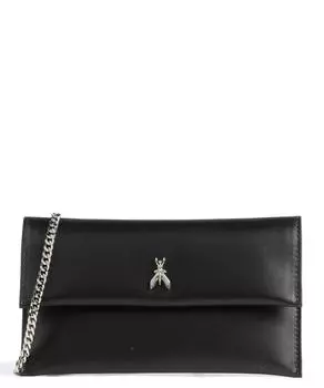 Клатч Fly из телячьей кожи Patrizia Pepe, черный