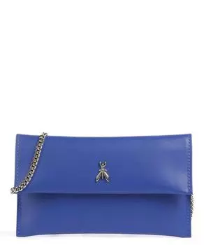 Клатч Fly из телячьей кожи Patrizia Pepe, синий