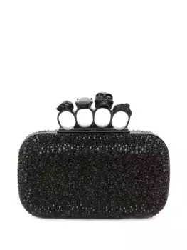 Клатч Four Ring Alexander McQueen, черный