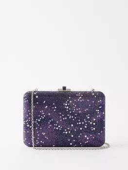Клатч galaxy с кристаллами Judith Leiber, синий