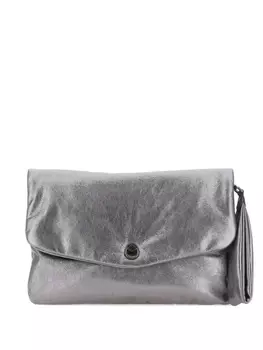 Клатч GIANNI CHIARINI металлик, серебряный