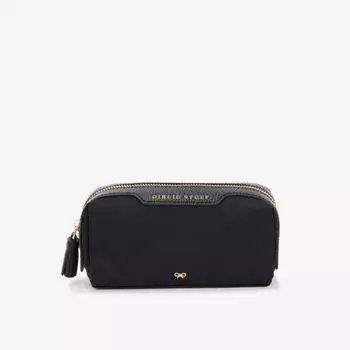 Клатч Girlie Stuff из переработанного нейлона на молнии Anya Hindmarch, черный