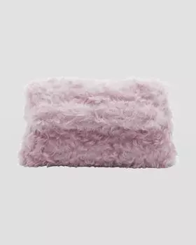 Клатч из искусственного меха Dries Van Noten, цвет Lilac