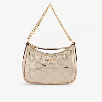 Клатч из искусственной кожи с монограммным принтом Jet Set Michael Michael Kors, желтый