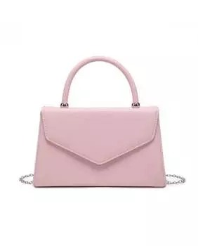 Клатч из искусственной кожи с верхней ручкой JFY, розовый