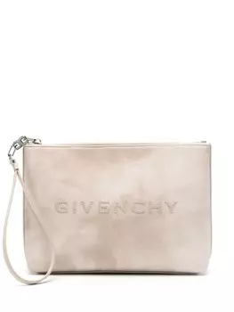 Клатч из канваса с логотипом Givenchy, нейтральный цвет