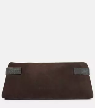 Клатч из замши Monili Brunello Cucinelli, Corvino