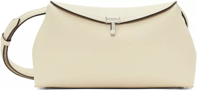 Клатч из зернистой кожи Off-White T-Lock TOTEME