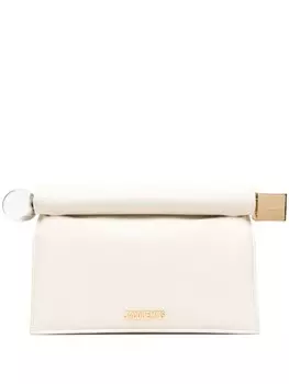 Клатч Jacquemus La Pochette Rond Carr, нейтральный цвет