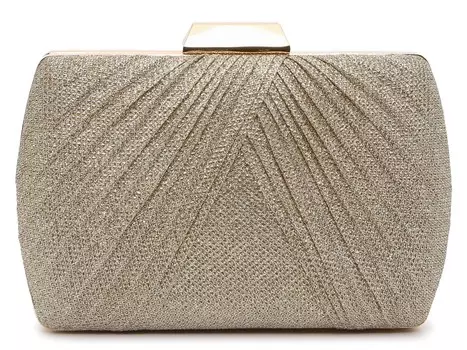 Клатч Kelly & Katie Princess со складками, золотой металлик