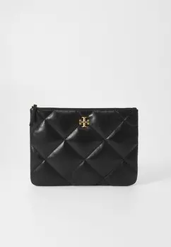 Клатч KIRA DIAMOND QUILT POUCH Tory Burch, черный