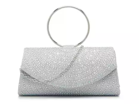Клатч-кольцо Kelly & Katie Lilly, серебристый металлик