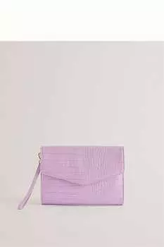Клатч-Конверт Crocey с эффектом крокодила Ted Baker, фиолетовый