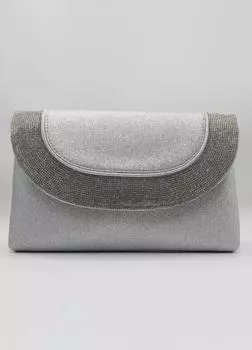 Клатч-конверт с блестками KOKO COUTURE, серебро