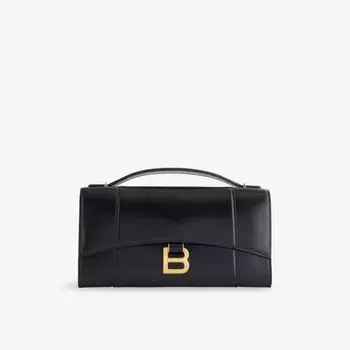 Клатч кожаный Balenciaga Hourglass, черный