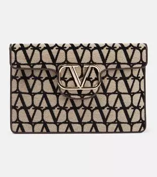 Клатч loc toile iconographe Valentino Garavani, бежевый
