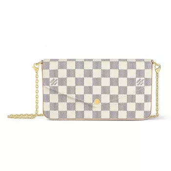 Клатч Louis Vuitton Felicie, кремовый