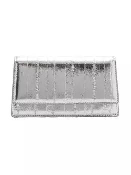Клатч MANGO Clutch RAIN, серебряный