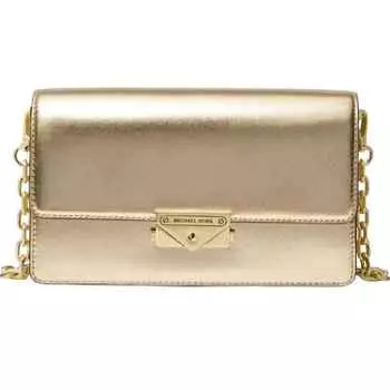 Клатч Michael Michael Kors Cece Medium Metallic Faux Leather, золото