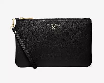 Клатч Michael Michael Kors Large Pebbled Leather, черный