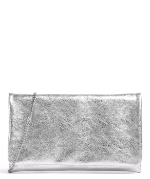Клатч Mimosa из зерненой яловой кожи Abro, серебряный