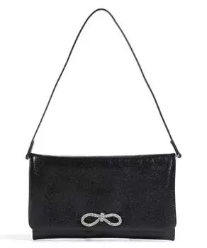 Клатч Mimosa из зерненой яловой кожи со стразами Abro, черный