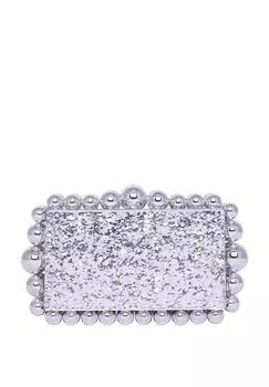 Клатч myMo at night, серебряный