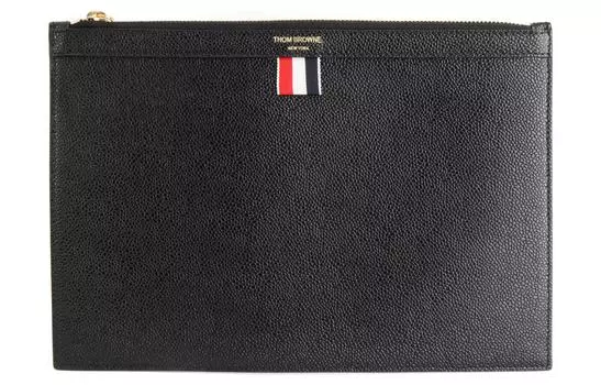 Клатч на молнии с логотипом THOM BROWNE